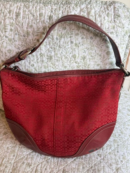 Coach Handbags - Vintage Coach red soho monogram bag